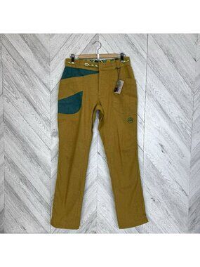 LA SPORTIVA Sierra Rock Climbing Pants Mens US Small  (EU M/48) Savana NWT NEW